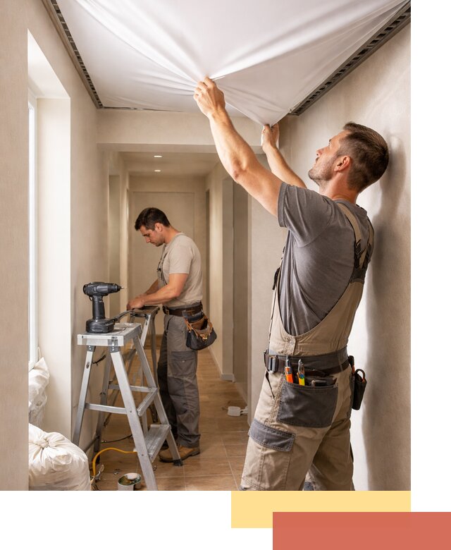 Монтаж натяжного потолка в прихожей в Кузнецке