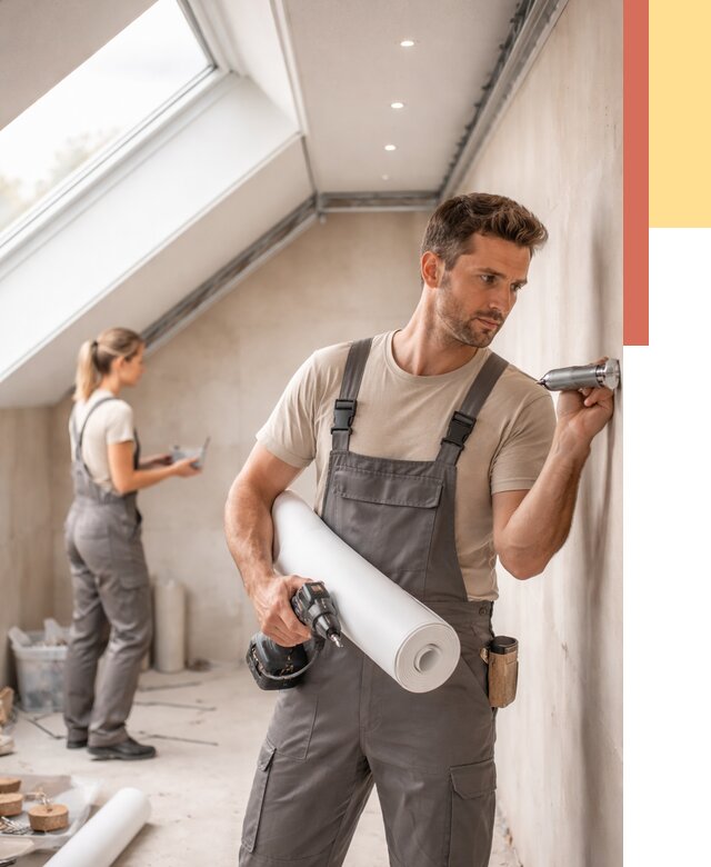 Монтаж натяжного потолка на мансарде в Кузнецке от 3648 руб. | ОТДЕЛОЧНИК-Кнц