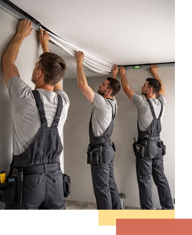 Теневые натяжные потолки в Кузнецке: монтаж и отделка быстро и качественно