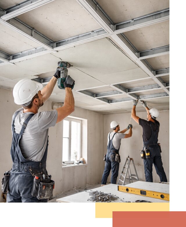 Кессонный потолок из гипсокартона под ключ в Кузнецке