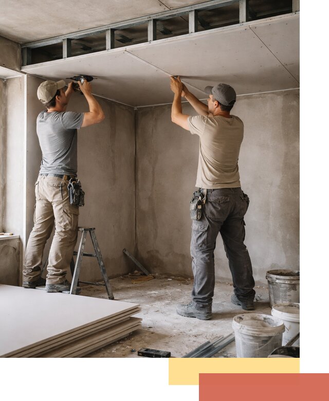 Короб из гипсокартона на потолке под ключ в Кузнецке