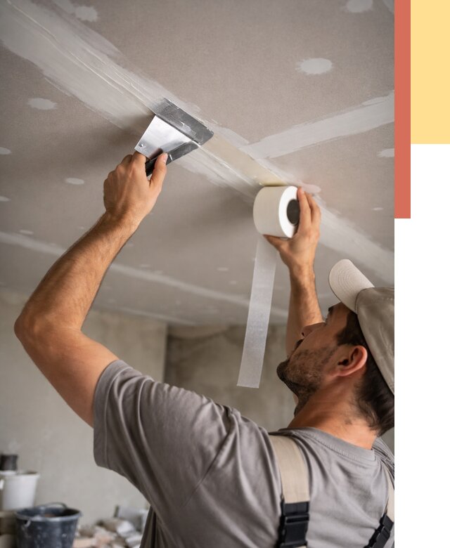 Обработка швов потолка ГКЛ в Кузнецке от 7818 руб. под ключ | ОТДЕЛОЧНИК-Кнц