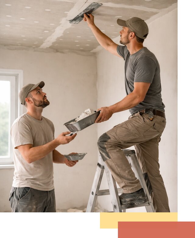 Шпаклевка потолка из гипсокартона в Кузнецке качественно и быстро