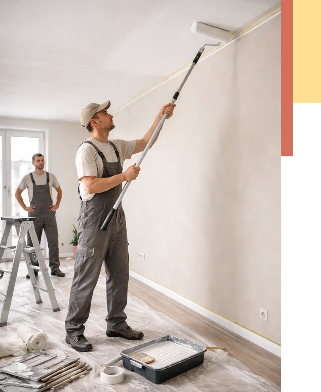 Покраска потолка из гипсокартона в Кузнецке от 4691 руб./м2 — услуги под ключ | ОТДЕЛОЧНИК-Кнц