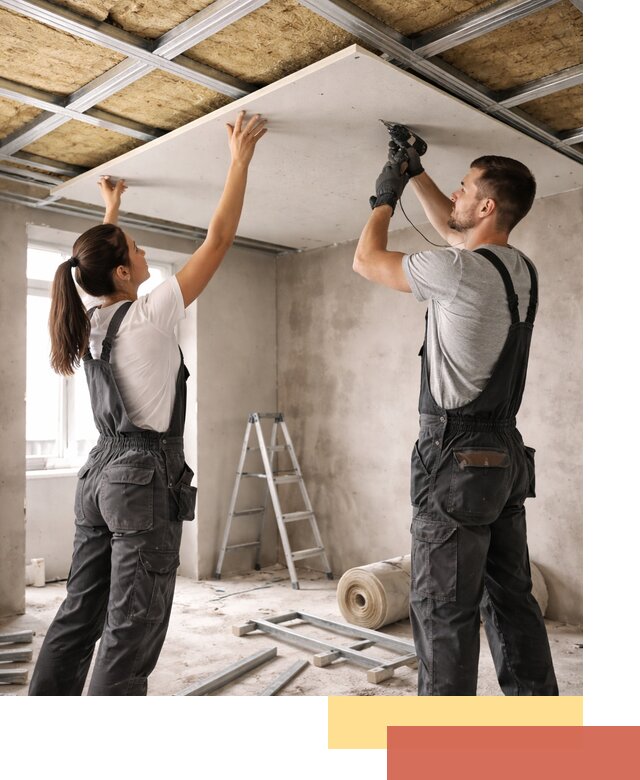 Звукоизоляция потолка из ГКЛ в Кузнецке профессионально и надежно