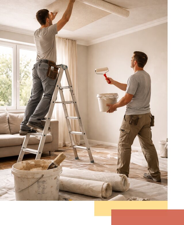 Поклейка обоев на потолок в Кузнецке — качественно и быстро