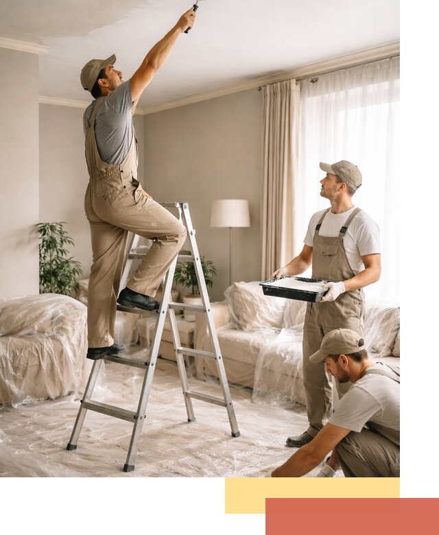 Покраска потолков акриловой краской в Кузнецке качественно и быстро