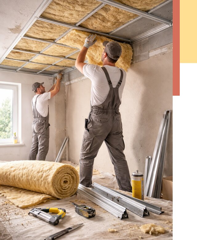 Утепление потолка в Кузнецке от 7505 руб/м2 — недорого, быстро, под ключ | ОТДЕЛОЧНИК-Кнц