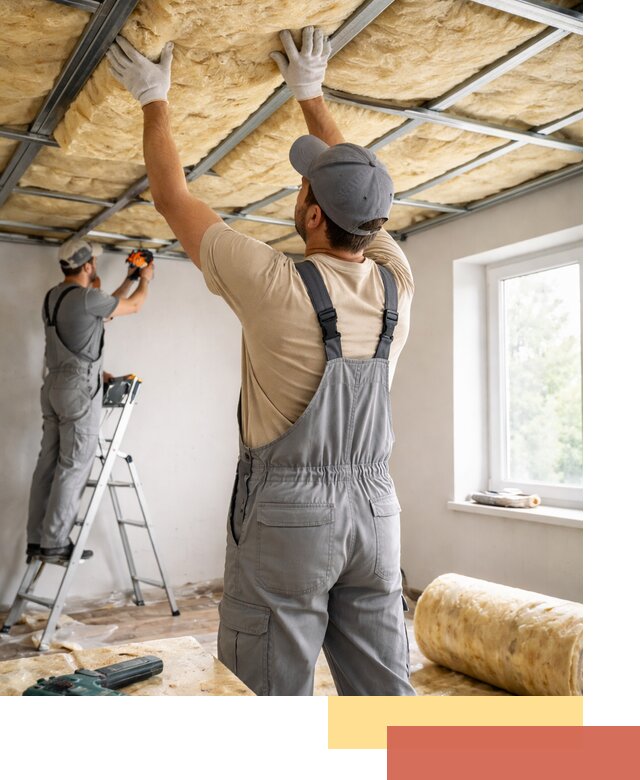 Утепление потолка под ключ в Кузнецке качественно и быстро