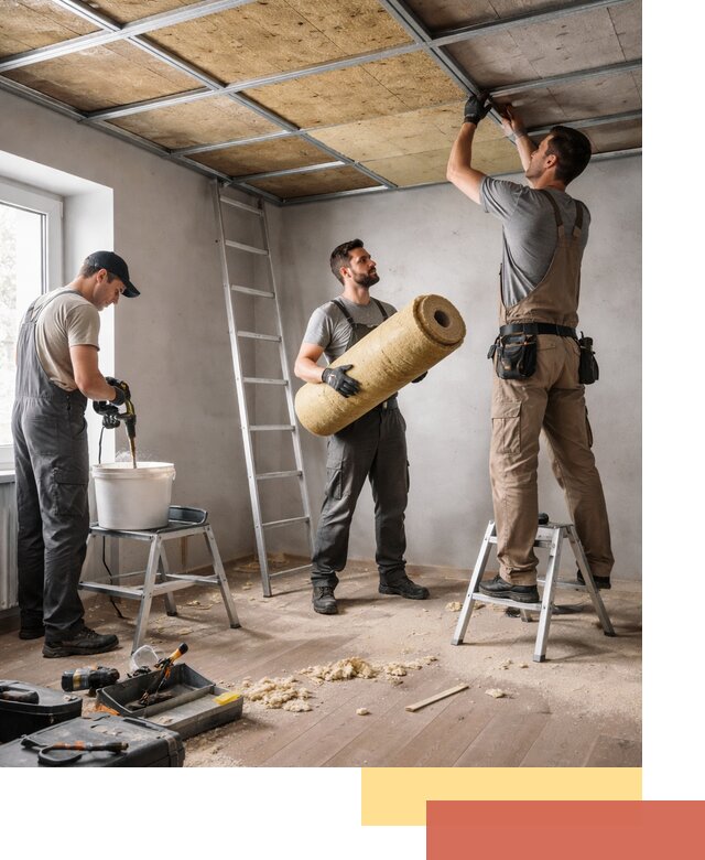 Шумоизоляция потолка в Кузнецке: профессиональный монтаж и отделка