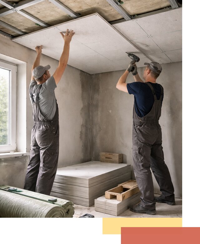 Шумоизоляция потолка панелями ЗИПС в Кузнецке